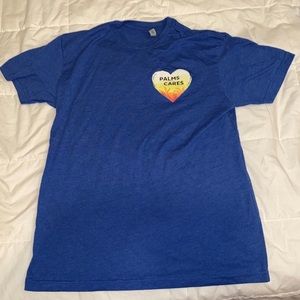 Staff PALMS Care Logo Navy Blue Design T-Shirt Size Medium Custom designer graph